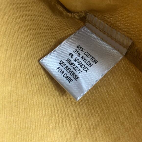 Y2k Elle Mustard Yellow Ruffle Button Down Blouse XS Twee Retro Glam - Picture 4 of 6